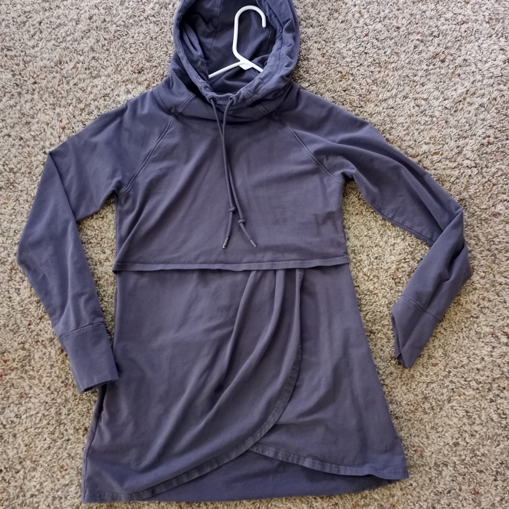 OG petal front hoodie in storm cloud